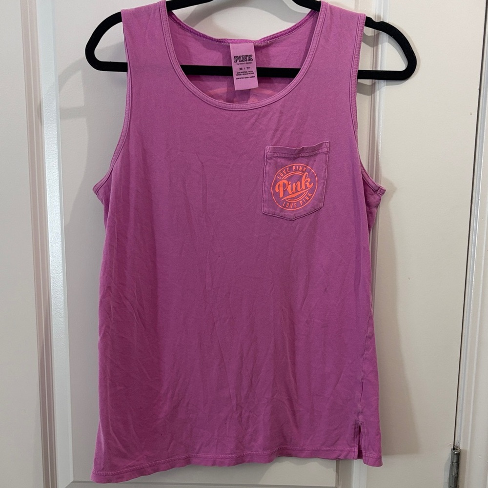 Vintage PINK Sleeveless Pocket Tank Top